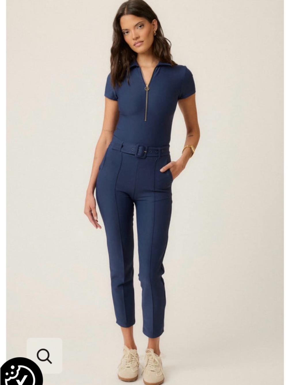 Goldie Byrd golf pants with Belted Waist